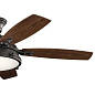 52" Hatteras Bay Fan Anvil Iron люстра-вентилятор 310018AVI Kichler — фото 3