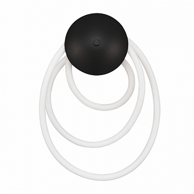 накладной настенный светильник с кольцевым контуром и черным основанием