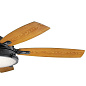 52" Hatteras Bay Fan Distressed Black люстра-вентилятор 310018DBK Kichler — фото 6