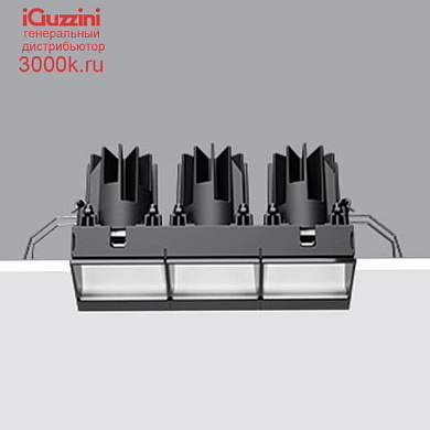 QK26 Laser Blade L iGuzzini Minimal 3 cells - Wall Washer - LED - Black