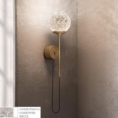 CRISTGLOB-APBICO27K Icone Cristalglob APPLIQUE 9W 2700K BIANCO- SFERA CRISTALLO Накладное бра