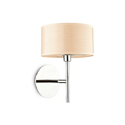 087665 Ideal lux Woody настенный светильник с текстильным абажуром цилиндрической формы и металлическим держателем