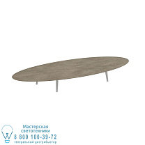 STYLETTO НИЗКИЙ СТОЛ ДЛЯ ГОСТИНОЙ 320X140CM АЛЮМИНИЕВЫЕ НОЖКИ БЕЛАЯ КЕРАМИЧЕСКАЯ СТОЛ TERRA SABBIA Royal Botania