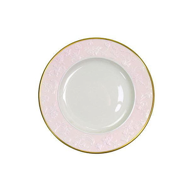 Taormina pink & gold bread & butter plate тарелка, Villari