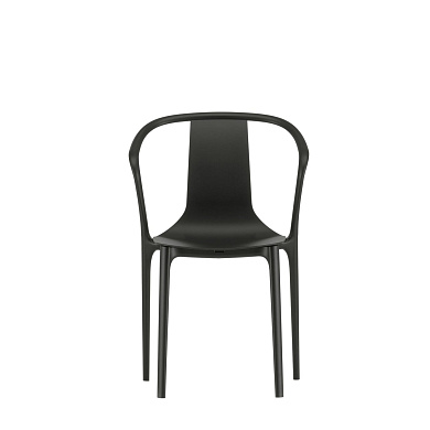 4055737103148 Belleville Vitra Стул пластиковый черный с подлокотниками для улицы