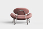 Meadow lounge chair Vidar 633/Chrome Woud, кресло