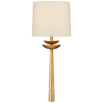 Beaumont Medium Tail Sconce позолота с льняным абажуром