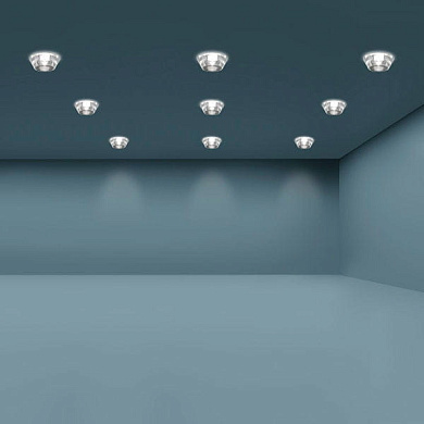 встраиваемый потолочный спот с металлическим отражателем