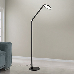 Stl 12-1289 schwarz Orion Fati напольный LED-светильник с узким вытянутым плафоном и чёрной стойкой