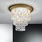 Kolarz MILORD CRYSTAL 0346.14L.4 потолочный светильник состаренная латунь ø50cm высота 46cm 1+3 лампы e27+e14 — фото 1