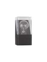 Dark Anthracite Die-Casting Aluminum & Clear Acrylic LED E27 1x12 Watt 220-240 Volt Bulb Excluded IP65 L: 8.5 W: 9.8 H: 16 cm