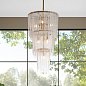 Люстра Arteriors Raine, стекло с пузырьками и античная латунь — фото 1