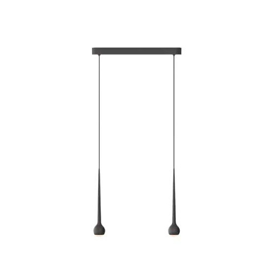 FAT2-320-00 Grau Falling sun TRACE DUO BLACK Подвес на два плафона черный