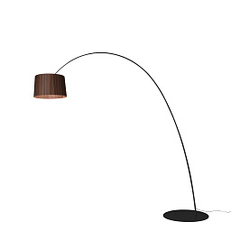 FN159013WM1_52 Foscarini Twiggy Elle Wood изогнутый торшер с округлым абажуром из матового материала