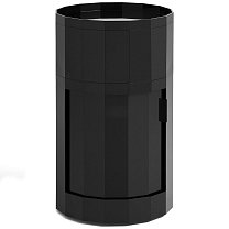 Facet Cabinet 101 Ø38×66 см, переработанный ABS, глянцевый, антрацит / ножки и колеса