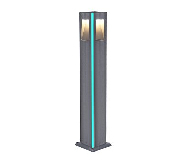 Уличный светильник-столбик Kink Light Крисми с зеленой подсветкой 09210-F(220V),16(07)
