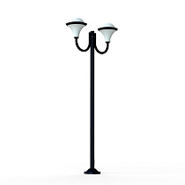 Dallas N° 10; Opal polycarbonate E27 75W; Steel blue