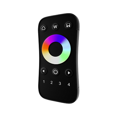 сенсорный пульт управления освещением с RGB кольцом в черном корпусе