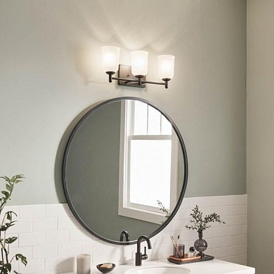 Shailene 21" 3 Light Vanity Light Black настенный светильник 45574BK Kichler