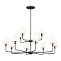 Pallas 42.75" 12 Light Chandelier Black люстра 52518BK Kichler — фото 7