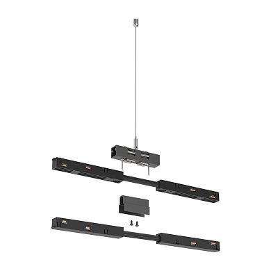 Коннектор Ego BI-EMISSION GIUNTO + SOSP 2 м ON-OFF Ideal Lux 339863, черный