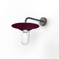 Cooper N° 2; Clear glass E27 52W; Wine red