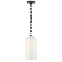 Katie Cylinder Pendant бронза с белым стеклом