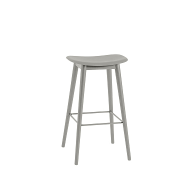 Muuto Fiber Барный стул, дерево, 75 см, серый FIBARWON03031