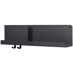 24021 Muuto Folded настенная полка черная прямоугольная 16.5x62 см