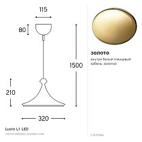 Lustri L1, Ø32 см, LED 10 Вт
