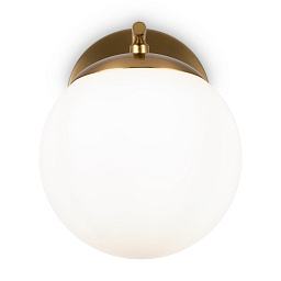 FR5230WL-01BS Freya Marble настенный светильник с шарообразным стеклянным плафоном и корпусом из латуни