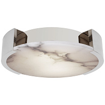 Melange X-Large Flush Mount полированный никель с алебастром