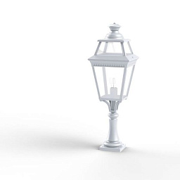 149005001 Roger Pradier Place Des Vosges садовый фонарный столб белого цвета с прозрачным плафоном