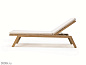 Costes Шезлонг из тикового дерева Recliner с колесиками Ethimo — фото 1