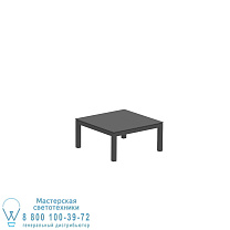 TABOELA НИЗКИЙ СТОЛИК 80X80CM АНТРАЦИТОВЫЙ + КЕРАМИЧЕСКАЯ СТОЛЕШНЯ ЧЕРНЫЙ Royal Botania