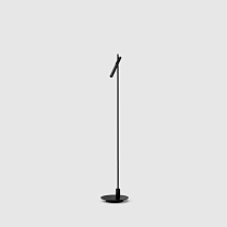 esprit single floor black, black painted lamphead round base