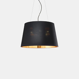 161648 Ideal lux Nordik подвесной светильник с чёрным абажуром и золотистым внутренним покрытием