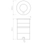 1378004 Cromarty 120 LED Astro lighting почвенный светильник брашированная нержавеющая сталь — фото 3