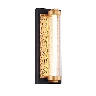 Бра Favourite Artefactum 4216-1W — светодиодное бра-цилиндр с гипсовым золотым декором