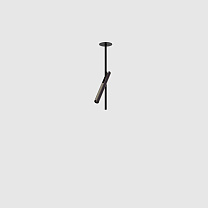 esprit single ceiling, black with gun black lamphead