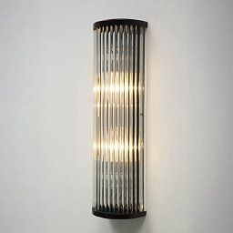 PP-613 Patinas lighting Nancy бра-цилиндр из стеклянных стержней в металлической оправе, двойное