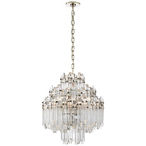 Adele Four Tier Waterfall Chandelier полированный никель с прозрачным акрилом