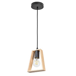 A8030SP-1BK Arte Lamp BRUSSELS подвесной светильник в деревянной оправе с прозрачным плафоном