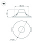 036606 Arlight Светильник MS-BLIZZARD-BUILT-R215-20W Warm3000 (BK, 100 deg, 230V) — фото 1