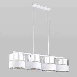 a048902 TK Lighting Hilton подвесной линейный светильник с четырьмя цилиндрическими металлическими плафонами на тросах