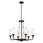 Vetivene 6 Light Chandelier Textured Black люстра 52451BKT Kichler — фото 8