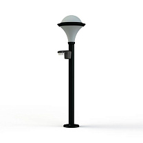 Dallas N° 8; Opal polycarbonate E27 75W Detector; Slate grey