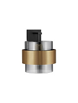 Smokey Glass Sandy Black & Brass Gold Metal LED E27 1x12 Watt 100-240 Volt IP20 Bulb Excluded D: 18 W: 23.5 H: 21.5 cm