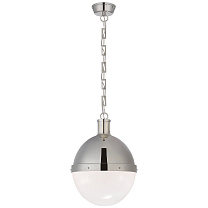 Hicks Large Pendant полированный никель с белым стеклом