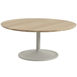 10767 Muuto Soft журнальный стол круглый дуб серый d95 см